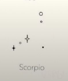 the words scorpio are written in black ink on a white paper background