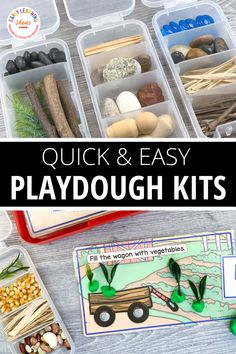 an easy and fun way to make quick and easy playdoughs