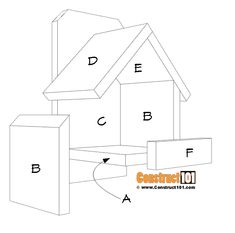 a drawing of a house with the letter d in it's upper half and lower half