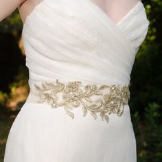 Gold Beaded Sash, Gold Lace Sash with Pearls or Rhinestones, Gold Sash, Bridal Sash, Unique Sash, Gold Rhinestone Sash - RUE Gold Sash, Beige Champagne, Lace Sash, Daughters Wedding, Bridesmaid Sash, Bridal Sash Belt, Wedding Sash, Future Mrs, Bridal Sash