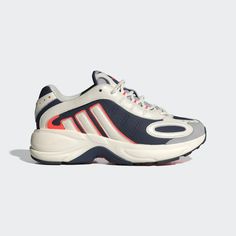 Inspired by iconic 2000s runners, these adidas Falcon Galaxy shoes keep your style on point. A fresh take on 3-Stripes gives them new attitude. The mesh and suede upper pairs retro inspiration with a modern shape. A re-proportioned EVA midsole and TPU arch offer support and comfort for all-day wear, and the rubber outsole keeps up with your active lifestyle. Slip them on and fuse sporty style with a hint of nostalgia. Adidas Blue Stripes Shoes, Galaxy Shoes, Adidas Falcon, The Falcon, Adidas Shoes Women, Adidas Shop, Women Lifestyle, Athletic Sneakers, Blue Adidas