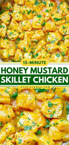 15-Minute Honey Mustard Skillet Chicken, chicken recipes, quick and easy meals, dinner ideas for tonight Homey Mustard Chicken, Homemade Honey Mustard Sauce, Creamy Honey Mustard Chicken, Honey Mustard Chicken Breast, Mustard Chicken Breast, Honey Mustard Recipes, Mustard Chicken Recipes, Baked Chicken Nuggets, Homemade Honey Mustard