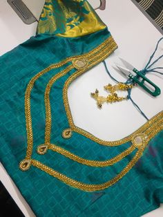 Lase Work Blouse Designs, Latest Fashion Blouse Designs, Gold Blouse Designs, Plain Blouse Designs, Work Blouse Designs, Gala Design