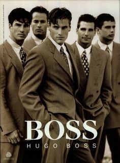 Men In Suits, Hugo Boss Suit, 90s Men, Dark Men, German Fashion, Ideal Man, Vintage Mens Fashion, Hugo Boss Man, Vintage Mode