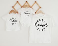 "Step into the vibrant world of retro cool with our kids' shirt, featuring a sleek black font that channels the simplicity of the past. 🌟 \"Simple Cool Cousins Club\" proudly takes centre stage, creating a hip and stylish look that your little one will love. 🌼 Retro Vibes & Cousin Connection! 🌼 🌈 Make a statement with this shirt that effortlessly blends retro aesthetics with a cool, laid-back vibe. Whether your child is part of a big family or just loves hanging out with their cousins, this Cousin Tshirts, Cousin Crew Shirts, Gift For Cousin, Cousin Shirts, Past Simple, Cousin Birthday, Family Reunion Shirts, Reunion Shirts, Cousin Gifts