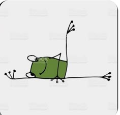 a cartoon character laying on the ground with his legs crossed and arms stretched out stock photo