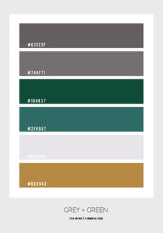 the color scheme for grey and green