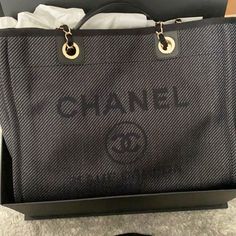 Reposhing This Item I Purchased From @Tbergan1. Loved It, But Ready To Rotate For Something New. Questions? Leave A Comment Below! Chanel Cerf Tote, Louis Vuitton Bandeau, Chanel Card Holder, Chanel Deauville, 31 Bag, Chanel Tote Bag, Navy Chanel, Chanel Tote, Art Tote Bag