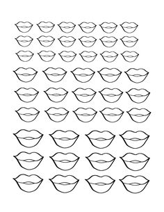 Lips Icing Transfer Sheets - Dots and Bows Designs Royal Icing Transfers Valentines Day, Cookie Transfers, Cookie Template, Royal Icing Templates, Sprinkle Ideas, Homework Tracker, Icing Transfers, Royal Icing Transfers, Sugar Bears