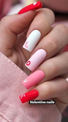 February Nails, Her Nails, Manicure E Pedicure, Valentine's Day Nails