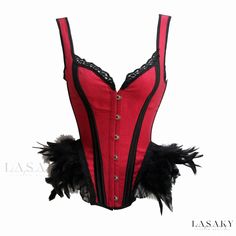 Lasaky - Exquisite Evenings Gown with Flared Bottom and Tie-Back Closure Red Sleeveless Corset For Costume Party, Red Evening Corset, Elegant Red Corset For Costume Party, Elegant Red Wedding Corset, Fitted Red Corset For Wedding, Fitted Red Wedding Corset, Body Shaping Corset, Dance Attire, Beautiful Evening Gowns