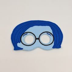 Emotions Masks Novelty Eye Mask For Masquerade, Blue Themed Costume Accessories For Halloween, Themed Blue Costume Accessories For Party, Blue Themed Party Costume Accessories, Novelty Eye Mask For Carnival, Novelty Eye Mask For Costume Party, Carnival Novelty Eye Mask, Blue Carnival Costume Accessories, Novelty Eye Mask For Costume