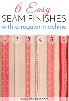 the instructions for how to sew and sew with regular machines