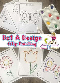 dot a design clip painting for kids