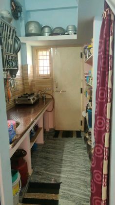 the kitchen is clean and ready to be used as a storage area for cooking utensils