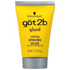 Create spikier styles with got2b Glued Hair Styling Spiking Gel - travel size! It's for hair that ain't goin' nowhere. Push through hair to put it in place. Twist tips into stand-up straight spikes or haphazardly distribute all over for that unstructured, messy look! Delivers hold so strong (it's wind-tunnel tested) your style will last until your next shampoo. And of course, (we wouldn't forget this part) it's water resistant. Use on damp hair. Squeeze a small amount into palms, rub hands Travel Size Toothpaste, Messy Look, Got2b Glued, Schwarzkopf Got2b, Hair Glue, Teeth Whitening Toothpaste, Spiked Hair, Whitening Toothpaste, Styling Gel