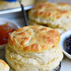 biscuits and jams are sitting on the table