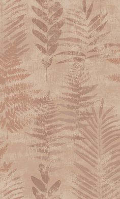 a beige and brown wallpaper with leaves on it