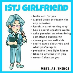 Istj Mbti Girlfriend, Mbti Girlfriend, Istj Fanart, Estj Relationships, Psychology Podcasts