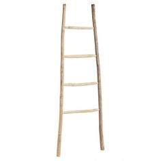 an old wooden ladder on a white background