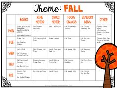 an orange tree with the words, theme fall and other things to do on it