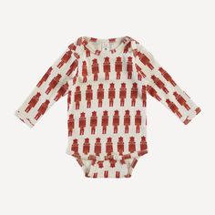 long sleeve lap neck bodysuit | cardinal nutcracker | organic cotton single rib Newborn Baby, Baby Clothes, Clothes