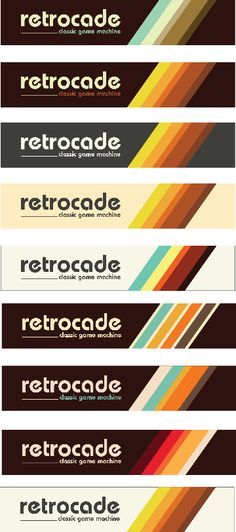 the different types of font that are used to create an advertisement for retro goods and advertisements