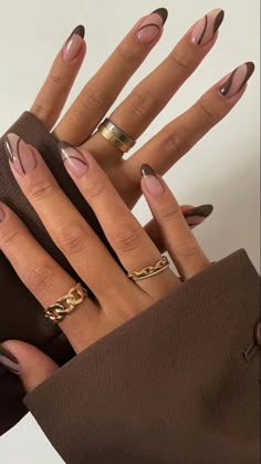 Manicured Nails, September Nails, Girls Nails, Nail Arts, Fall Nails, Cute Acrylic Nails, Acrylic Nail Designs