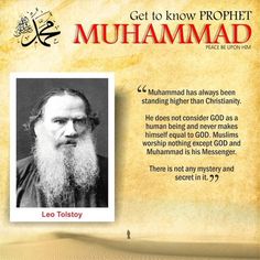 an old poster with the message get to know prophet muhammadd