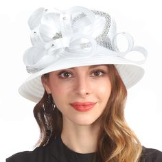 PRICES MAY VARY. Polyester and Satin. High quality church hat. It is finished with a big crinoline large crin bow edged with satin ribbon that adds elegance to the hat. The church hat fits a female head circumference of 22.05-23.62 inches. The adjustable cord and sweatband inside the hat can be easily adjusted until you feel comfortable. This Church hat is a perfect choice for any occasion such as Church, Race, Cocktail, Tea Party, Wedding, Kentucky Derby Day, Travelling, Honeymoon and Anniversa Elegant Church Hat With Ribbon, Kentucky Derby Hats With Ribbon For Church, Party Hats With Ribbon And Short Brim, Party Hat With Ribbon And Short Brim, Kentucky Derby Evening Hat With Satin Bow, Wedding Hats With Bow And Short Brim, Elegant Mini Hats For Wedding And Holiday, Elegant Wedding Hats With Satin Bow, Elegant Wedding Holiday Fascinator