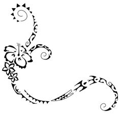 a black and white drawing of a dragon with flowers on it's back side