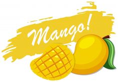 a mango and a pineapple on a white background with the word maupo