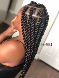 Big Long Twist Braids, Rope Twist Box Braids, Large Rope Twist Braids, Large Twist Braids Black Women, Makeba Braids Styles, Jumbo Rope Twist Long, Large Rope Twist, Jumbo Twist Over Locs