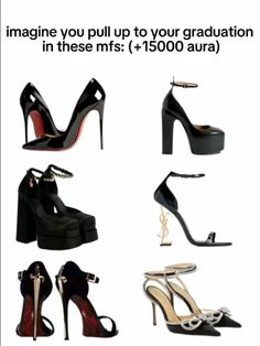 High Heels Louboutin Pumps, Classy Shoes For Women, Luxury Heels Jimmy Choo, 10 Cm Heels, Black Shoes Heels Classy, Black Christian Louboutin Heels, Ysl Shoes Outfit, Outfits With Louboutin Heels, Cool Girl Shoes