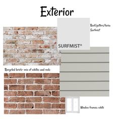 the exterior brick is shown with different colors