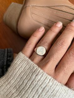 initial signet ring with clear cubic zirconia stones ♡ materials: 925 sterling silver 14k gold plated 14k rose gold plated what is gold/rose gold plated: gold/rose gold plated is brass as base metal that has been expertly plated with a thick layer of 14k gold/rose gold size: we offer sizes from 3 to 13 1/2 for bigger size requests, please send a message ♡ important note about the ring size: ♡ to be able to make a ring which fits perfectly we kindly ask you to double check your finger size as sho White Gold 14k Signet Ring With Initials, Rose Gold Signet Ring With Initials, Sterling Silver Signet Ring With Initials, Diamond Signet Ring With Initials For Gift, Sterling Silver Yellow Gold Signet Ring With Initials, Monogram Ring Gold, Silver Initial Ring, Pinky Signet Ring, Custom Signet Ring