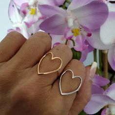 An open heart ring with the proper statement for your Index finger. Metal: Silver 925 - White or Yellow 18 KT gold vermeil Size: expandable from 5-9 Heart Size is less than 1 inch Open Heart Ring, Plain Ring, Plain Rings, Ring Heart, Index Finger, Email Design, Open Heart, Free Giveaway, Heart Shape