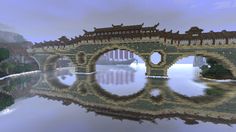 Cool Bridges In Minecraft, Minecraft Bridge Arch, Japanese Bridge Minecraft, Minecraft Long Bridge, Bridge In Minecraft, Villa Minecraft, Minecraft Japanese House