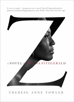 the book cover for z is shown with an image of a woman's face