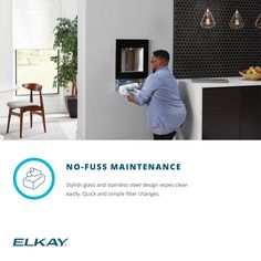 Elkay LBWD00BKC ezH2O Liv Built-in Filtered Water Dispenser, Non-refrigerated, MidnightOur convenient, built-in filtered water dispenser is made for all the living that happens in your home. Imagine a hands-free water source in your mudroom, recreation room or even master suite, for dispensing cleaner, healthier water. Its ideal for busy families and people who love entertaining, with endless uses such as filling single-brew coffee makers, watering cans for plants and pet bowls. Say goodbye to t Plastic Bottle Waste, Filtered Water Dispenser, Interactive Lighting, Recreation Room, Water Source, Refreshing Water, Watering Cans, Healthy Water, Filling Station