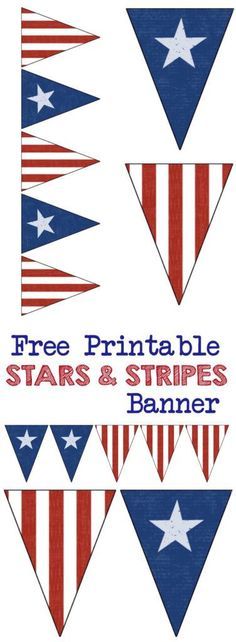 patriotic buntings with stars and stripes on them