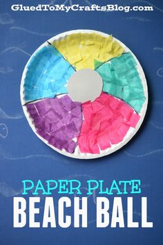 paper plate beach ball craft for kids