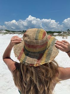 Hemp Summer Beach Sun Hat Just in from Nepal! Perfect for summer...at the beach, pool, or just hanging around. Color options: Rainbow, Plain, Rasta Green/Red/Yellow Stripe, Tan Stripes, Green, Red, Blue Stripe, and Purple (More individual photos coming next week! Any specific questions, please let us know.) *Hemp sun hat made from 100% hemp with a soft cotton lining, wire brim makes it easy to reshape. Wide brim perfect to protect your head and face from too much sun. *This hat is lightweight an Brimmed Bucket Hat For Beach Season Sunbathing, Brimmed Bucket Hat For Sunbathing And Beach Season, Short Brim Festival Hat With Uv Protection, Short Brim Hat With Uv Protection For Festivals, Festival Hat With Uv Protection And Short Brim, Adjustable Flat Brim Bucket Hat For Beach, Adjustable Flat Brim Bucket Hat For The Beach, Multicolor Bucket Straw Hat For Beach, Beachwear Bucket Sun Hat For Vacation