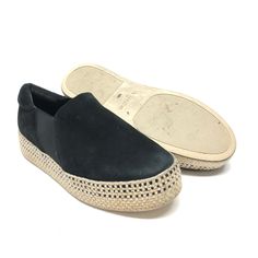 Brand: VINCE Style: SHOES HEELS PLATFORM Color: BLACK Size: 7 SKU: 293-29312-82192 CONDITION: GENTLY USED Black Slip-ons With Contrast Sole And Round Toe, Black Suede Slip-ons With Round Toe, Black Slip-ons With Medium Width And Round Toe, Black Slip-ons With Contrast Sole And Flat Heel, Black Suede Flat Slip-ons, Black Cushioned Slip-ons For Spring, Black Closed Toe Slip-ons With Textured Sole, Black Suede Slip-ons With Rubber Sole, Black Suede Slip-ons With Flat Heel