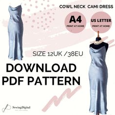 the sewing pattern is available for women's dresses