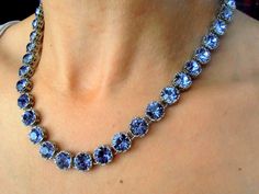 Handmade Tanzanite Blue Lace Filigree Platinum Plated 34 metal cups Art Deco Style Necklace made with Authentic Swarovski Crystal Elements. Great Sparkle Choose your pattern from drop down menu Also available in many other Crystal Colors, just email me for more information** Nickel Free Perfect for Bridesmaid gift too ** Crystal Color: Tanzanite Blue. Helpful tips for proper care: To avoid damaging or dulling Costume Jewelry, do not use jewelry cleaner or soak the jewelry in water. When dressing Elegant Christmas Jewelry For Formal Occasions, Elegant Christmas Formal Jewelry, Elegant Adjustable Christmas Necklaces, Elegant Christmas Adjustable Necklace, Crystal Jewelry For Christmas Party, Handmade Round Bridal Necklace For Party, Handmade Bridal Necklace For Parties, Elegant Formal Necklace For Christmas, Blue Jewelry For Christmas Party