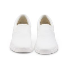 Women's Slip-Ons White – Merinos White Synthetic Slip-ons With Ortholite Insole, White Comfortable Slip-ons With Removable Insole, White Breathable Slip-ons With Round Toe, White Textile Slip-ons With Round Toe, White Textile Round Toe Slip-ons, Breathable White Slip-ons, White Textile Slip-ons With Cushioned Footbed, White Textile Slip-on Shoes, Comfortable White Slip-ons With Removable Insole