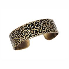 Brass Cuff, Etched Brass Cuff, Brass ETCHED GIRAFFE PRINT Cuff, Artisan Jewelry, Antiqued Brass Cuff, BoHo Brass Cuff, Brass Jewelry Material: Brass Etching: Giraffe Print Width: 18 MM (0.70 inch) Length: 6 1/8 long & adjustable Baked on Lacquer Finish Bracelet is acid etched with a pattern & antiqued so that the grooves are blackened to bring out the design, nickel & lead-free. Adjustable to fit most average wrist sizes. For proper care & to preserve the beautiful lacquer finish, it's best not Cork Accessories, Patina Jewelry, Engraved Cuff, Etched Copper, Metal Cuff Bracelet, Higher Ground, Engraved Metal, Brass Cuff, Metal Engraving