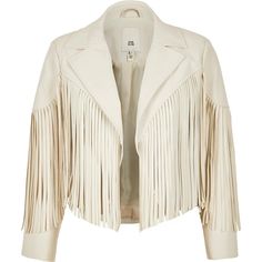 White Fringe Leather Jacket, Fringed Jacket, Carnival Halloween, Cropped Blazer Jacket, Ladies Blazer, Estilo Country, Fringe Leather Jacket, Women's Blazers, Suede Fringe Jacket