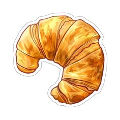 an image of a sticker of a croissant